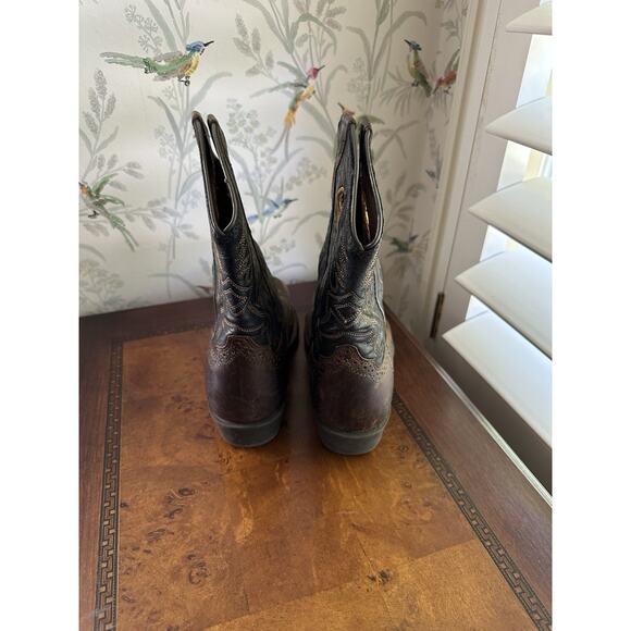 Ariat Arena Rebound Leather Cowboy Western Square Toe Boots Youth Size 4.5 - Picture 4 of 10